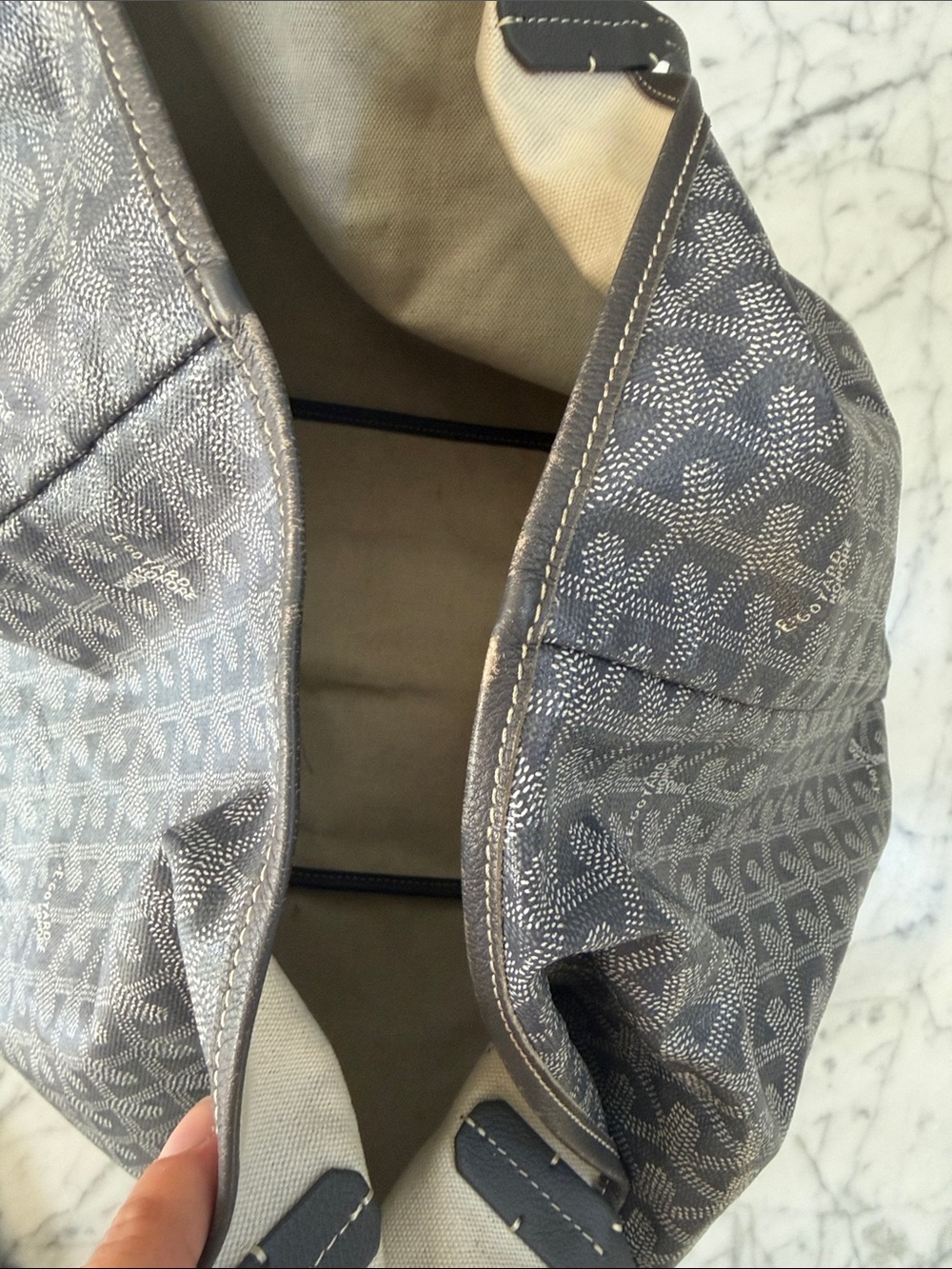 Goyard Saint Louis PM Tote Bag in Gray with 1 interior detachable snap pouch - Picture 11 of 13